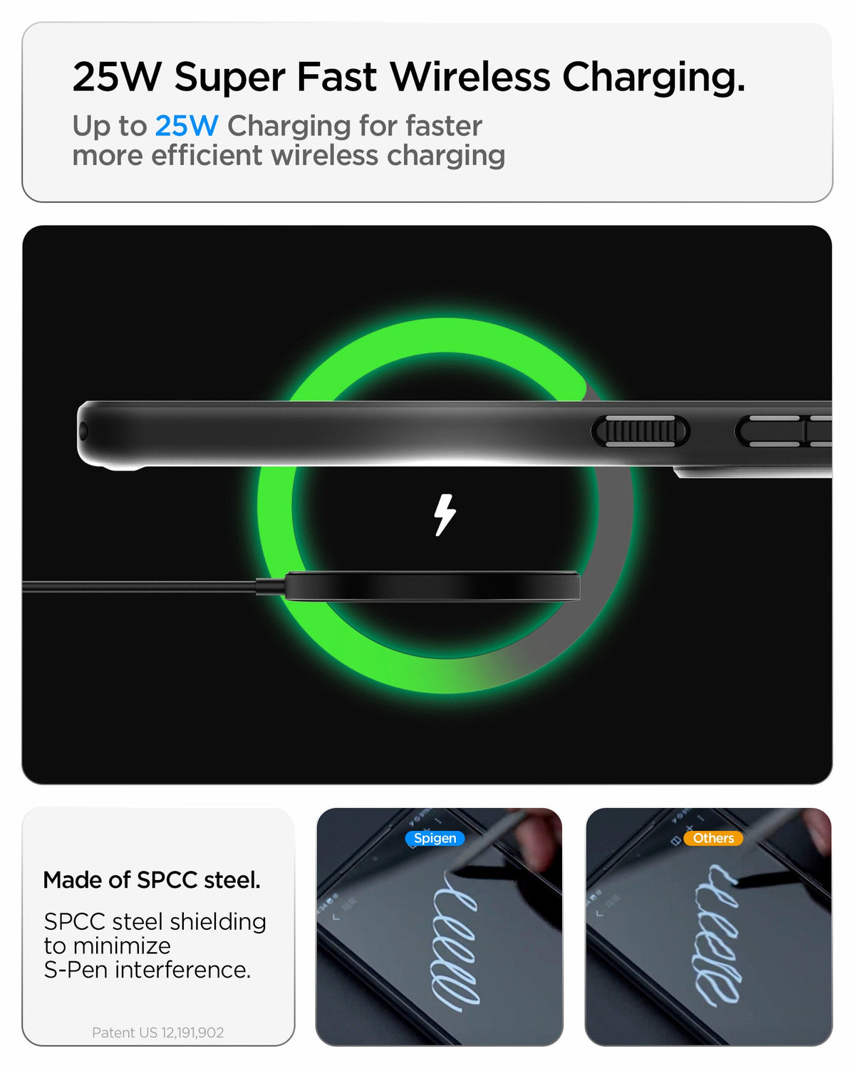 ACS10692 - Showing the 25W Super Fast Wireless charging. Up to 25W charging for faster more efficient wireless charging