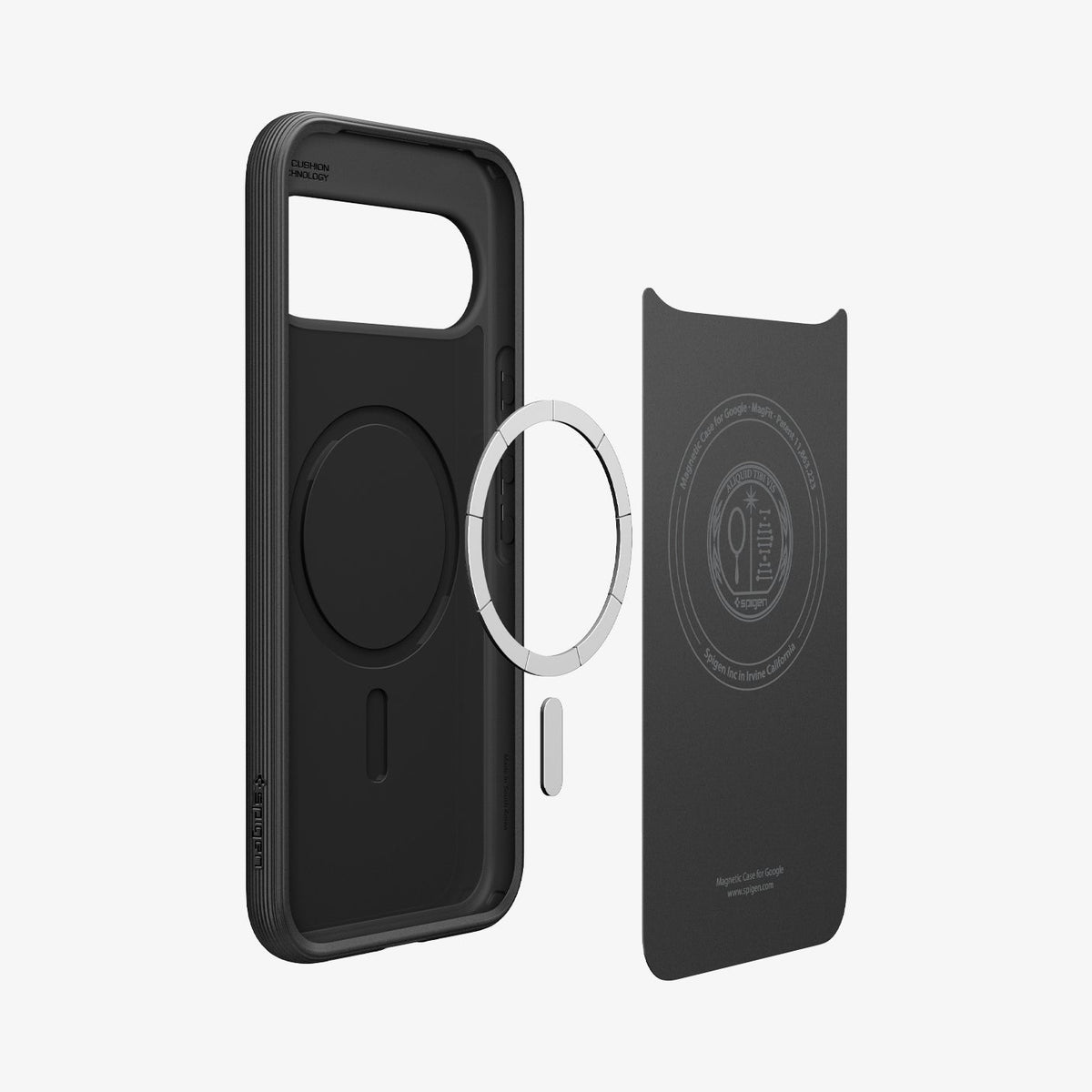 ACS09708 - Pixel 10 Pixel 10 Pro in black showing the inside layers of case