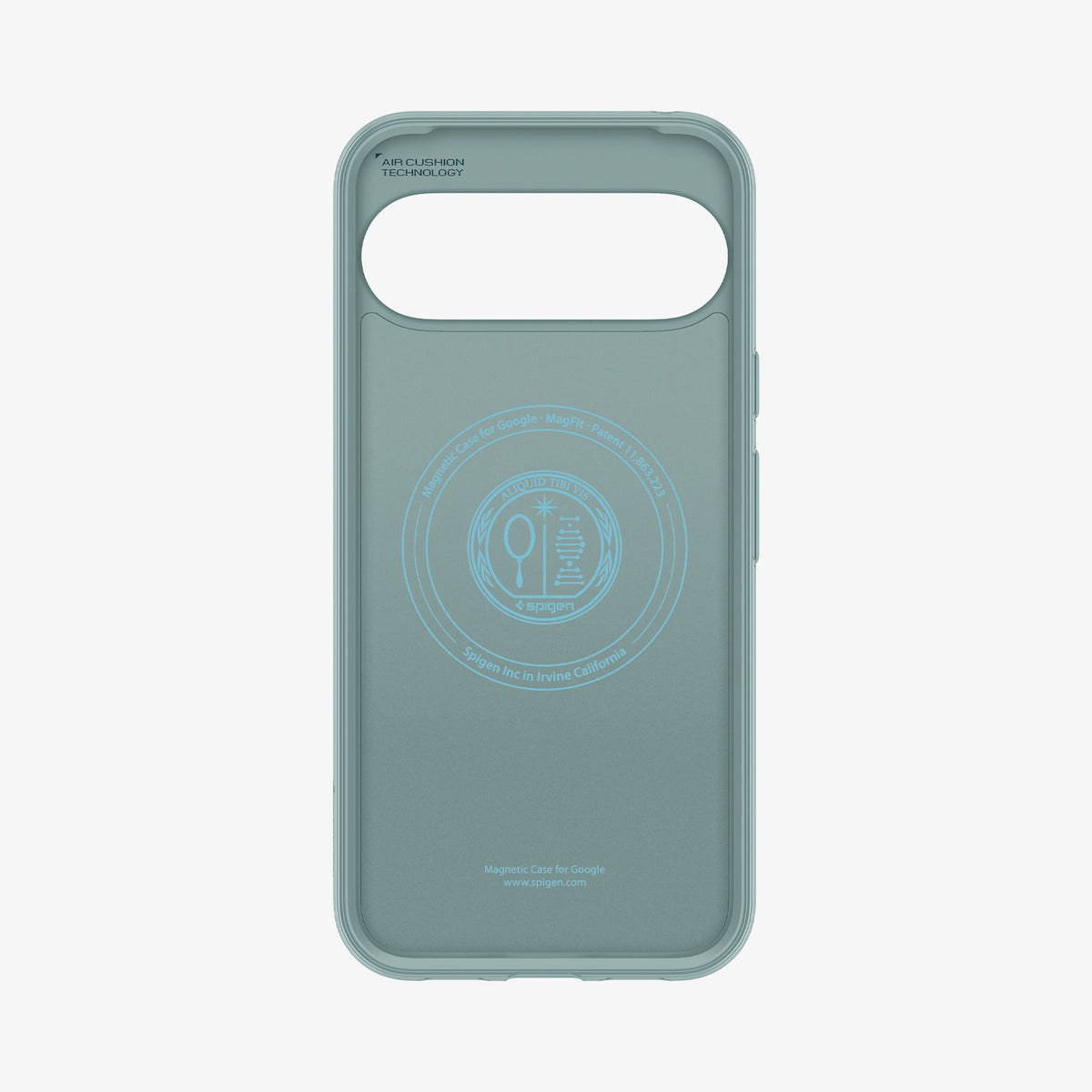 ACS09709 - Pixel 10 Pixel 10 Pro in sage green showing the inside of case