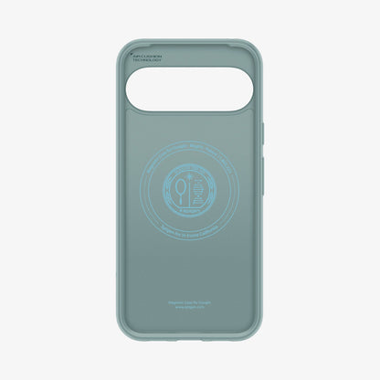 ACS09709 - Pixel 10 Pixel 10 Pro in sage green showing the inside of case
