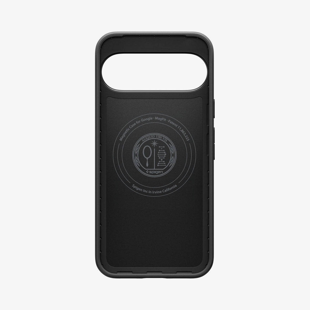 ACS09699 - Pixel 10, Pixel 10 Pro Thin Fit (MagFit) in black showing the back