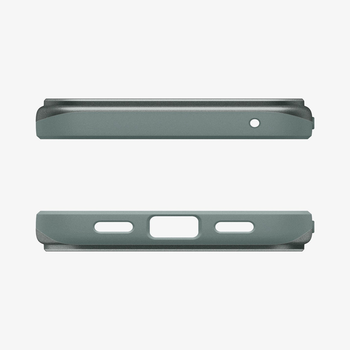 ACS09701 - Pixel 10, Pixel 10 Pro Thin Fit (MagFit) in Sage Green showing the top and bottom of case