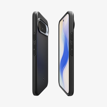 ACS09722 - Pixel 10 Pro XL Thin Fit (MagFit) in black showing the sides, partial front and back