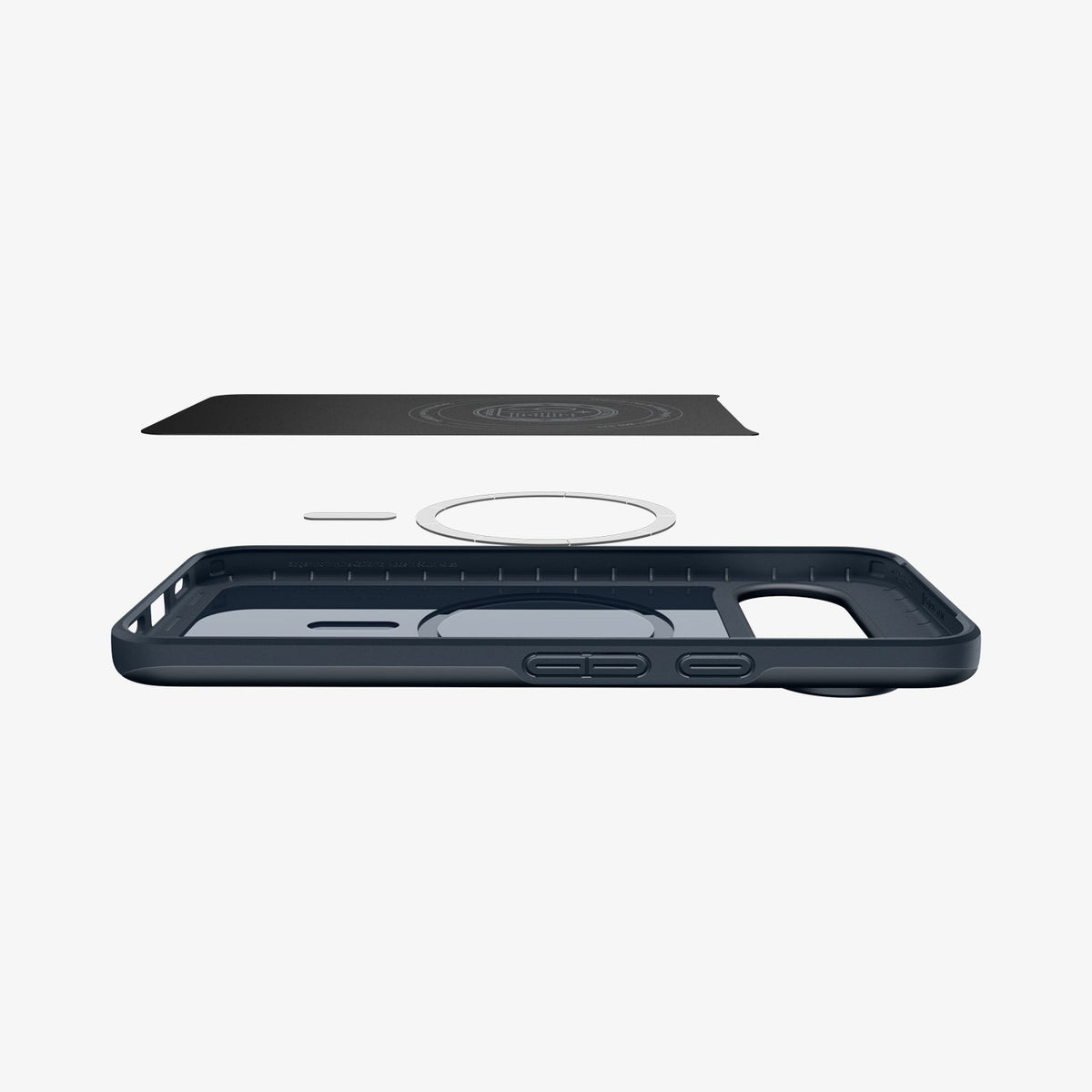ACS09723 - Pixel 10 Pro XL Thin Fit (MagFit) in Metal Slate showing the multiple layers of case with device
