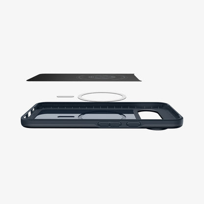 ACS09723 - Pixel 10 Pro XL Thin Fit (MagFit) in Metal Slate showing the multiple layers of case with device