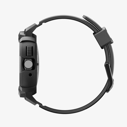 ACS09484 - Pixel Watch 4 (41mm) Band Rugged Armor Pro in black showing the side