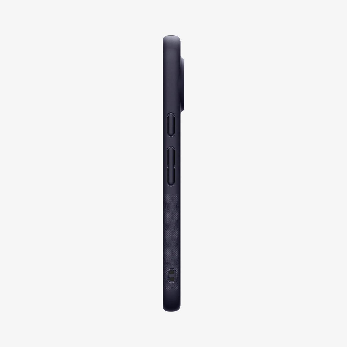 ACS11434 - Pixel 11 Pro Nano Pop (Mag Fit) Blueberry Navy side profile showing responsive button covers, textured side grips, and integrated strap hole.