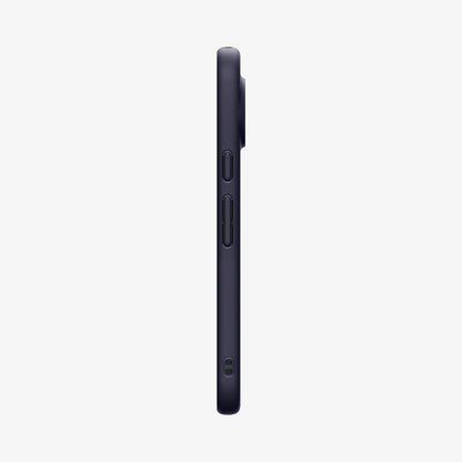 ACS11434 - Pixel 11 Pro Nano Pop (Mag Fit) Blueberry Navy side profile showing responsive button covers, textured side grips, and integrated strap hole.