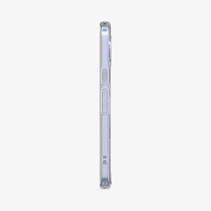 ACS11441 - Pixel 11 Ultra Hybrid (Mag Fit) Clear White slim side profile showing responsive button covers, textured power button, precise cutouts, and a raised camera surround.