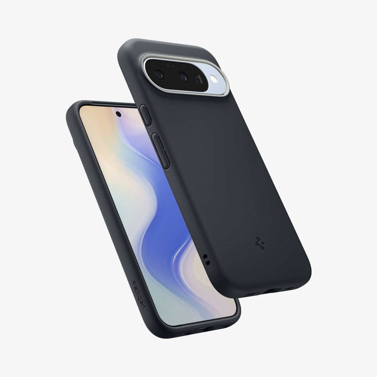 ACS09713 - Pixel 10 Pixel 10 Pro Case Nano Pop (MagFit) in Black Sesame showing the back, front and sides