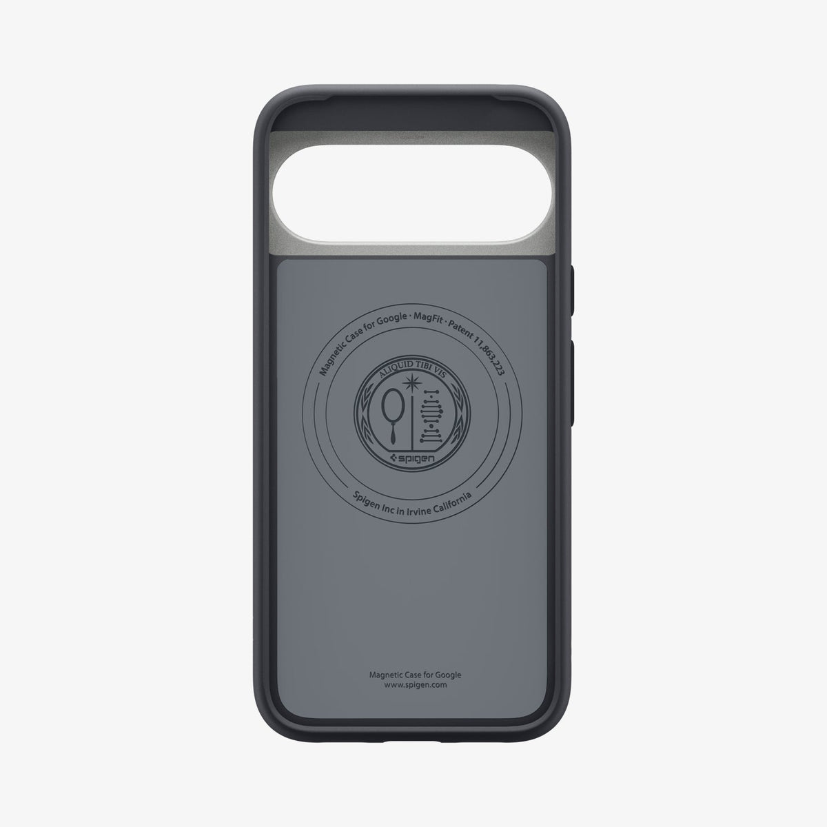 ACS09713 - Pixel 10 Pixel 10 Pro Case Nano Pop (MagFit) in Black Sesame showing the inside of case