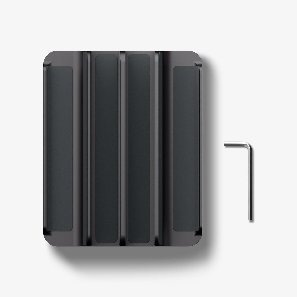 AMP10640 - Vertical Laptop Stand | LD208S4 in Space Gray showing top point of view
