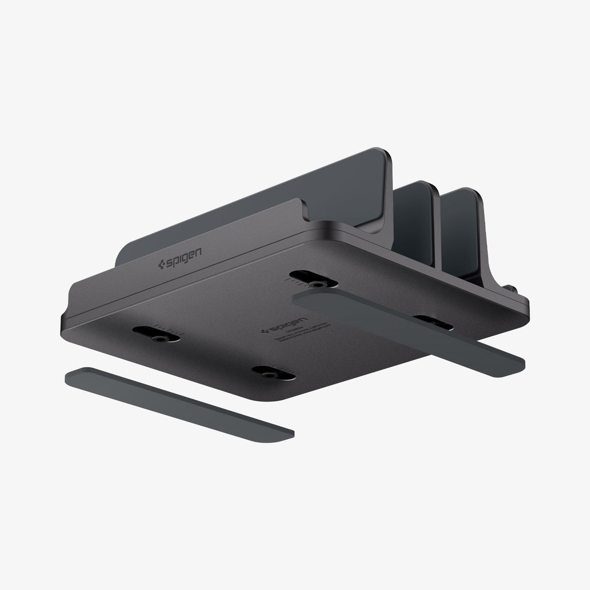 AMP10640 - Vertical Laptop Stand | LD208S4 in Space Gray showing bottom