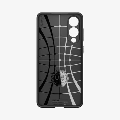 ACS09420 - Galaxy S25 Edge Case Liquid Air in Matte Black showing the inner