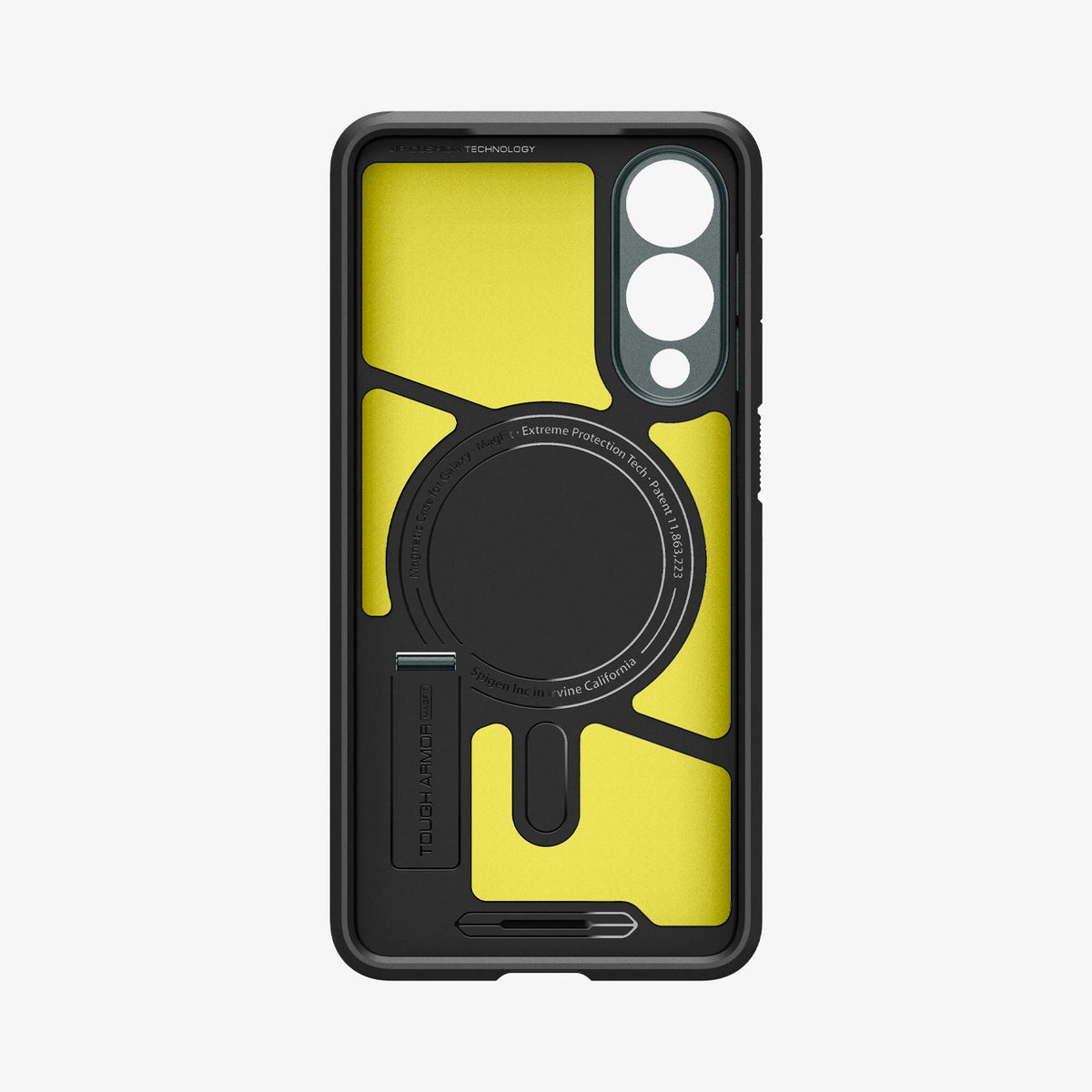 ACS09424 - Galaxy S25 Edge Case Tough Armor AI (MagFit) in Abyss Green showing the inner