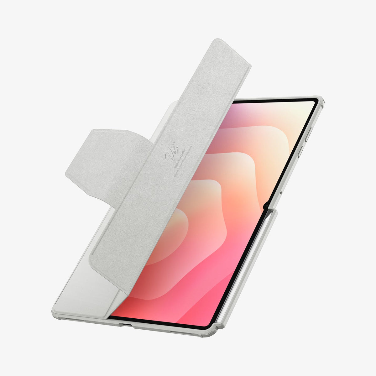 ACS10220 - Galaxy Tab S11 Ultra Series Ultra Hybrid Pro in Gray showing the front with cover slightly open