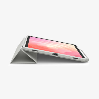 ACS10213 - Galaxy Tab S11 Series Ultra Hybrid Pro in Gray showing device propped up by built in kickstand