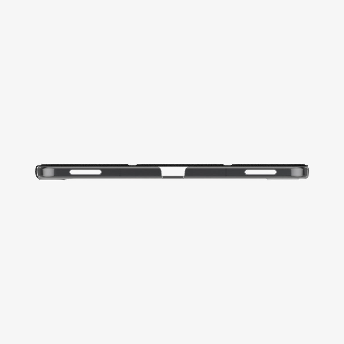 ACS11828 - Galaxy Tab S12+ Liquid Air Folio showing the edge of a tablet case with speaker openings and a centered port cutout.