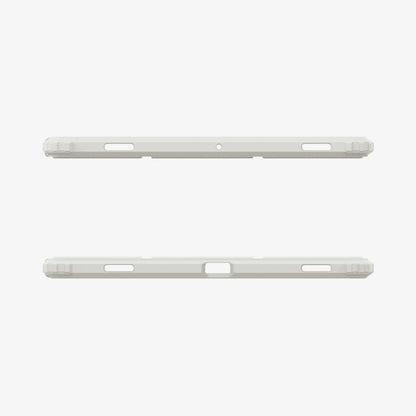 ACS09533 - Galaxy Tab S10 FE Case Ultra Hybrid Pro in Gray showing the top and bottom