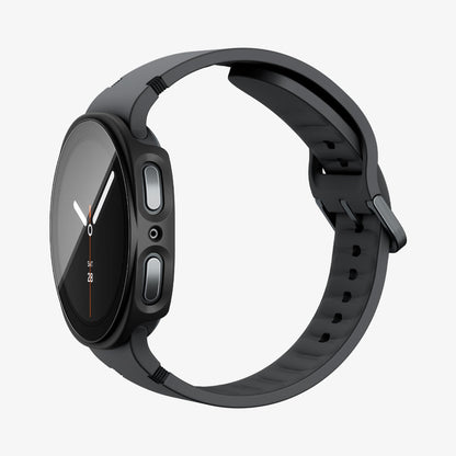 ACS11601 - Galaxy Watch 9 (44mm) Thin Fit 360 showing the case's side profile with button cutouts and band on the smartwatch