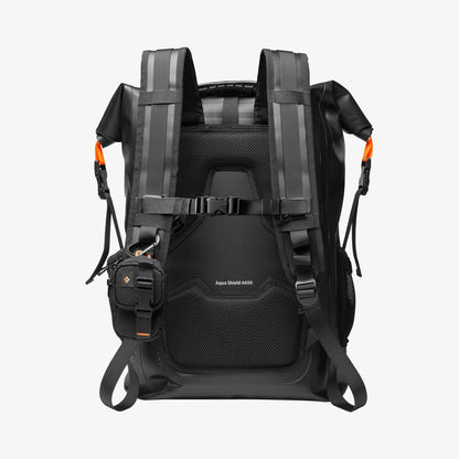 AMP07875 - AquaShield Waterproof Backpack A650 in Black showing the back