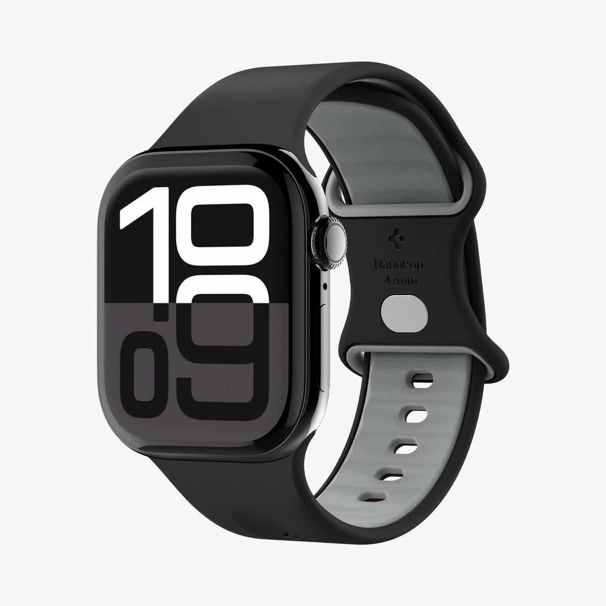 AMP09324 - Apple Watch Series - Nano Pop 42mm in Black Sesame showing the front.