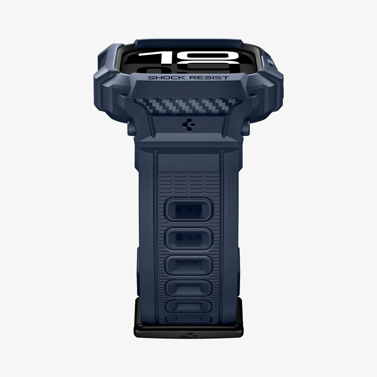 ACS10505 - Apple Watch 10/11 (46mm) Rugged Armor Pro 2 in Navy Blue showing the front and bottom
