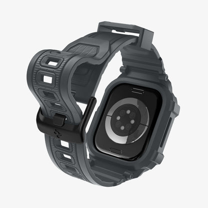 ACS10504 - Apple Watch 10/11 (46mm) Rugged Armor Pro 2 in Dark Gray showing the back and inside of band