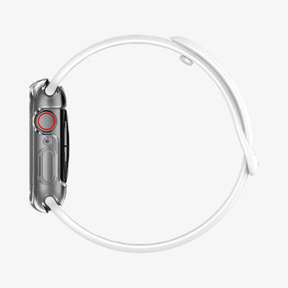 ACS00428 - Apple Watch Series (44mm) Case Ultra Hybrid in crystal clear showing the side