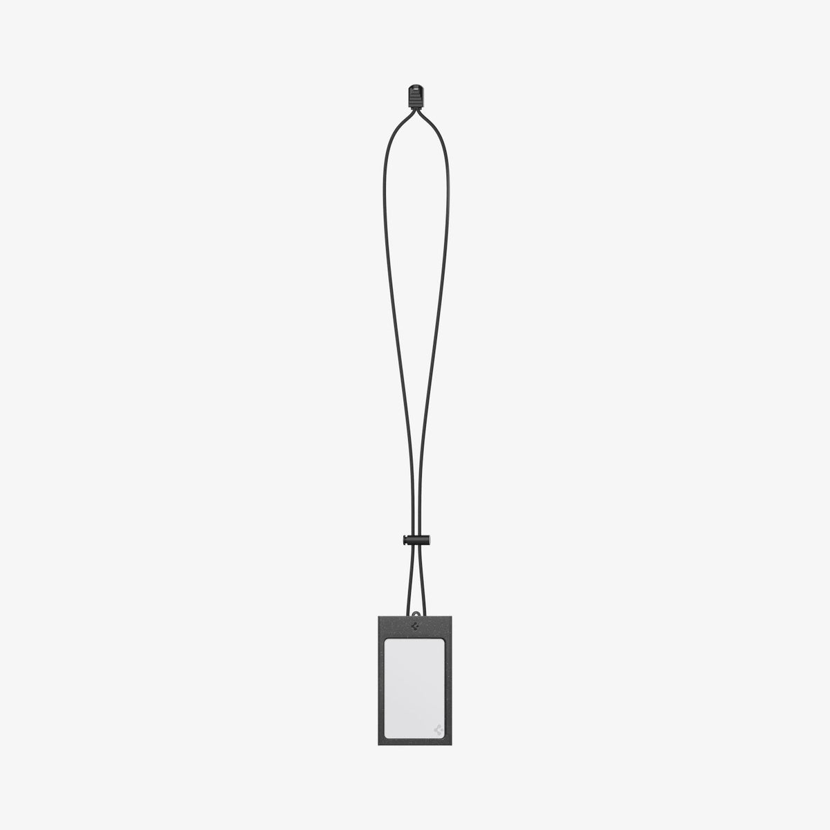 AFA08860 - Badge Holder MagSlide in Black showing the front with laid out lanyard