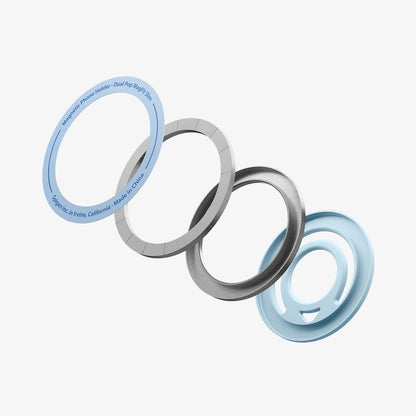 AMP11368 - O-Mag Slim Dual pop (MagFit) in light blue showing the parts of the mag ring hovering