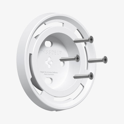 AMP09409 - Eero 6 Mount | ER110 in White showing the inner with screws partially inserted