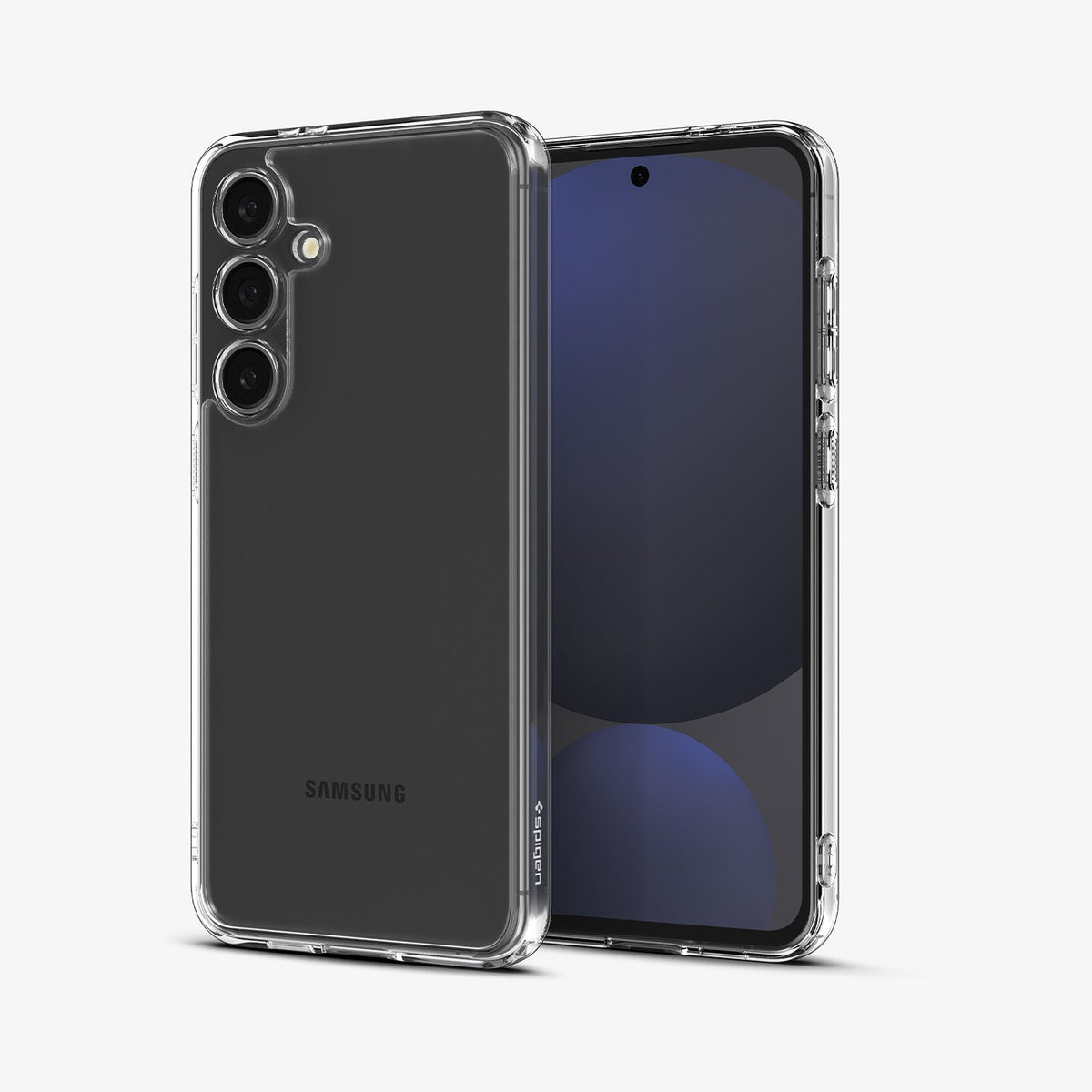 ACS08620 - Galaxy S24 FE Case Ultra Hybrid in Crystal Clear showing the back, partial front and sides