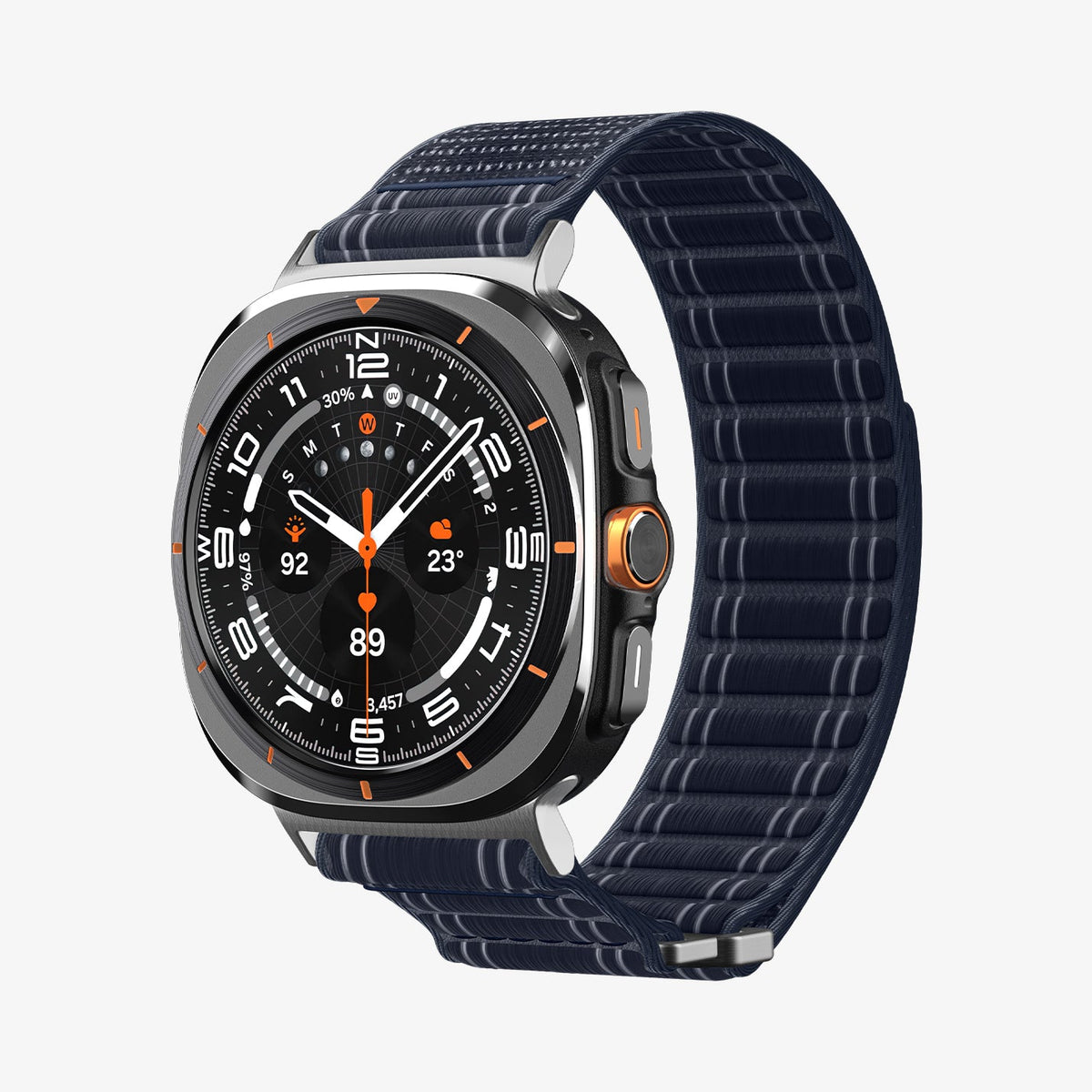 AMP10148 - Galaxy Watch Ultra WBF0 in navy showing the front, sides, and inner bottom