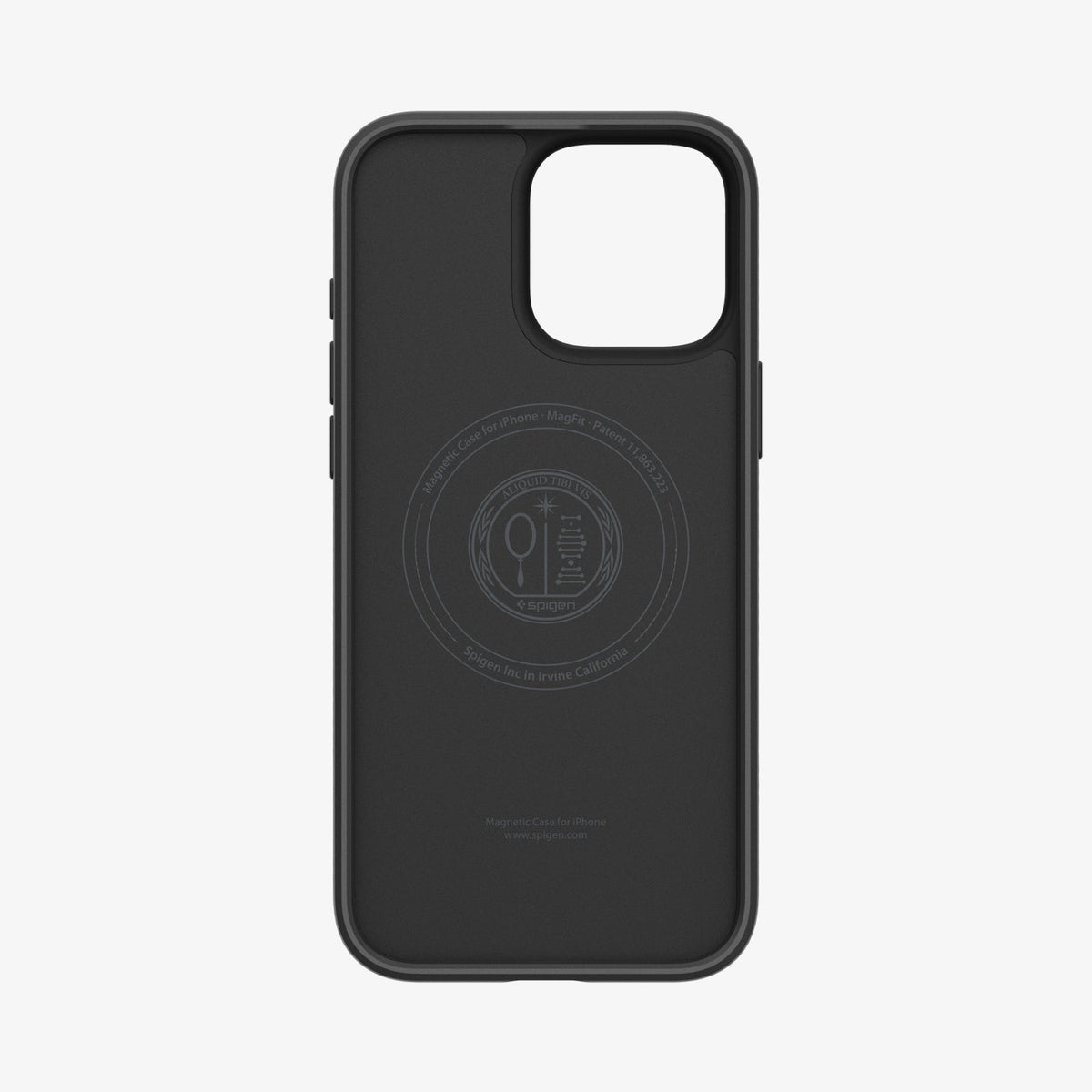 ACS09114 - iPhone 16 Pro Max Case Liquid Air T (MagFit + Camera Control) in Matte Black showing the inner
