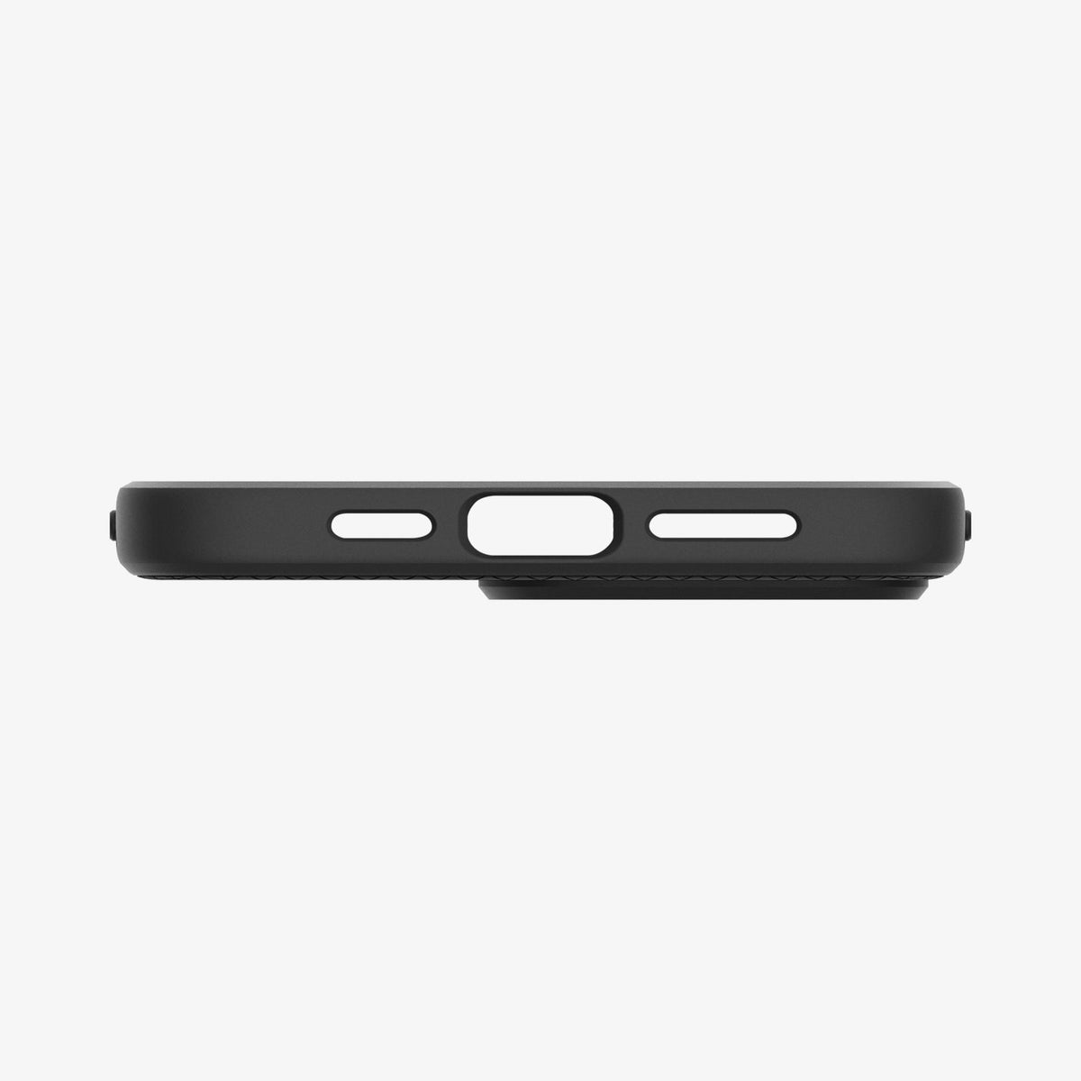 ACS09114 - iPhone 16 Pro Max Case Liquid Air T (MagFit + Camera Control) in Matte Black showing the bottom