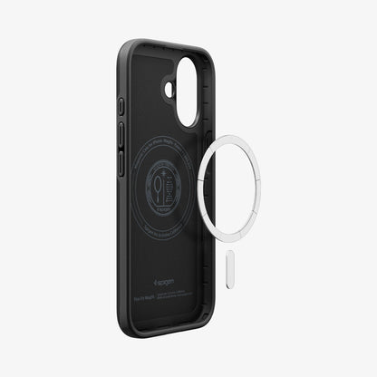 ACS09969 - iPhone 17 Thin Fit (MagFit) in Black showing inside with magfit magnet