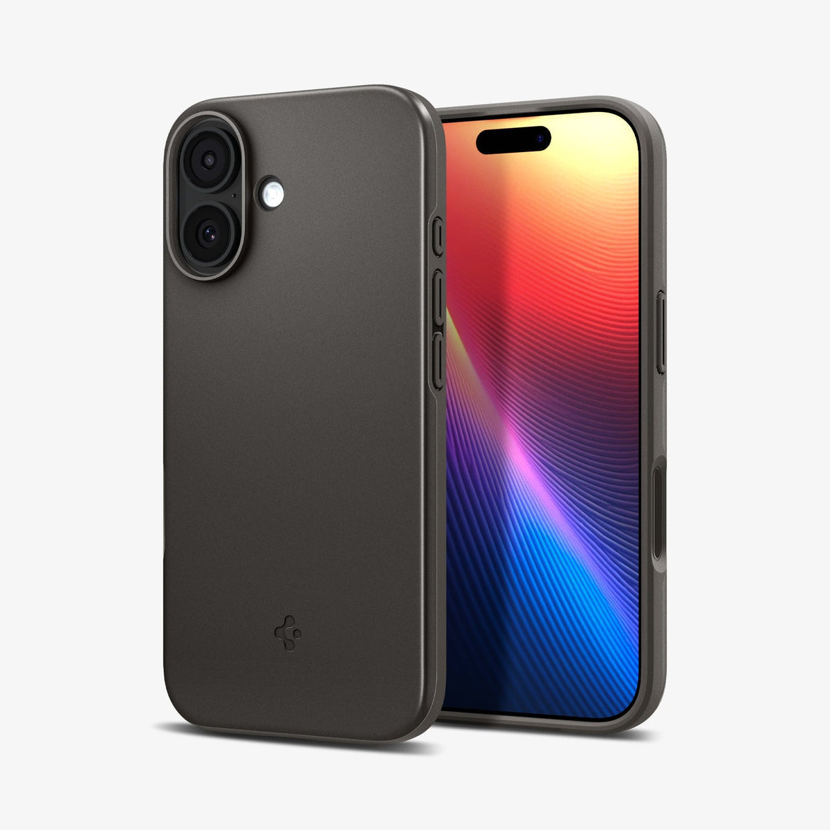 ACS09971 - iPhone 17 Thin Fit (MagFit) in Gunmetal showing the back, partial front and sides