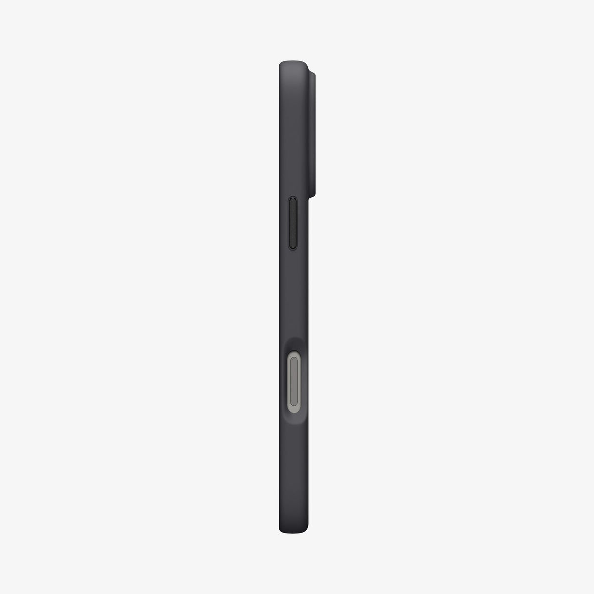 ACS09902 - iPhone 17 Pro Max Silicone Fit (MagFit) Case in black showing the side