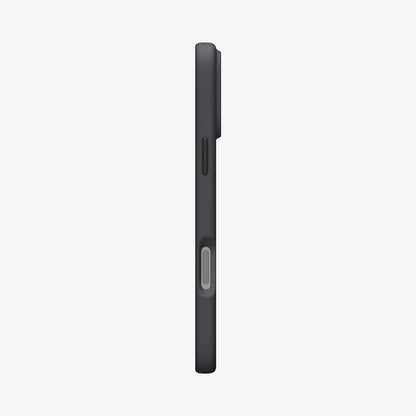 ACS09955 - iPhone 17 Pro Silicone Fit (MagFit) Case in black showing the side