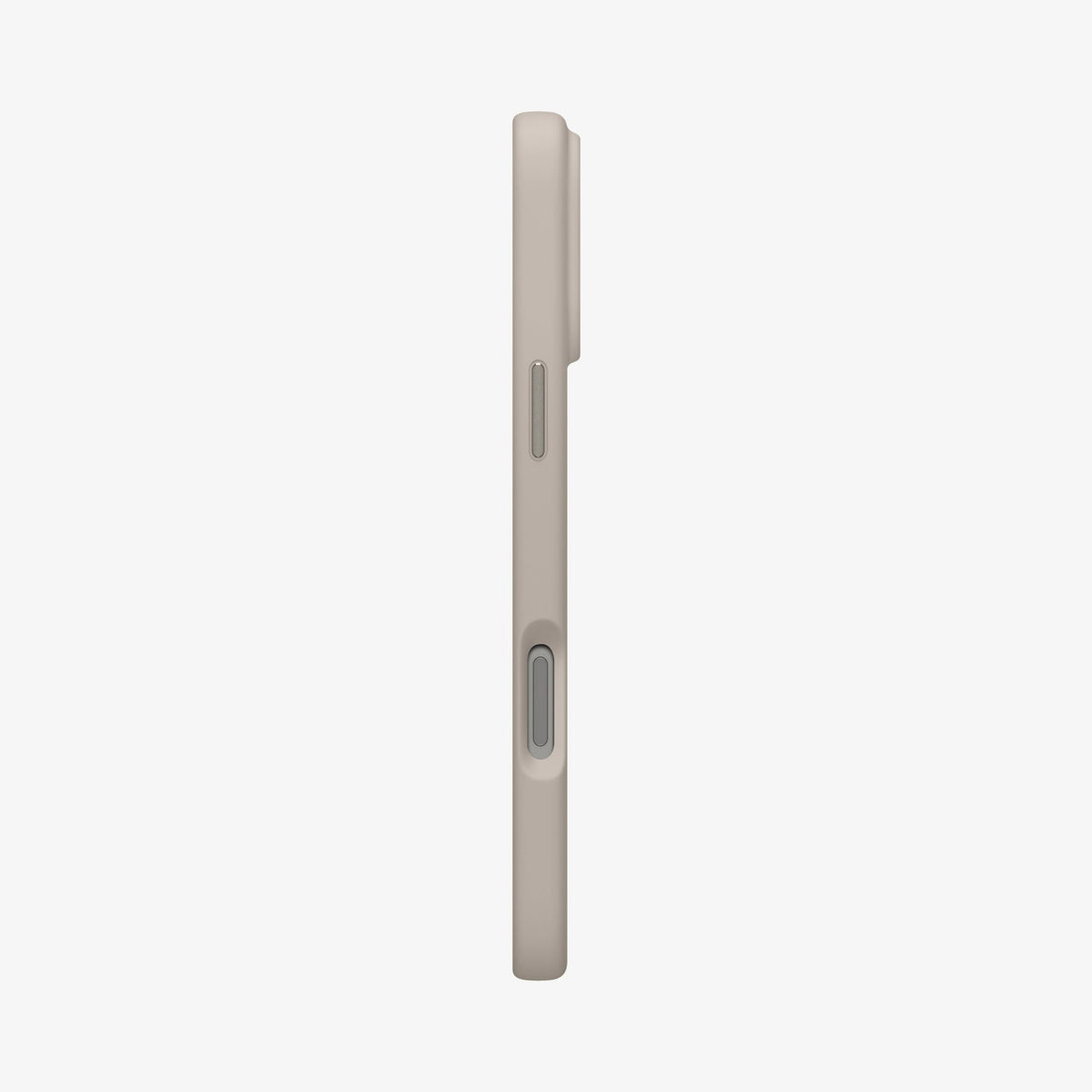 ACS09904 - iPhone 17 Pro Max Silicone Fit (MagFit) Case in stone showing the side