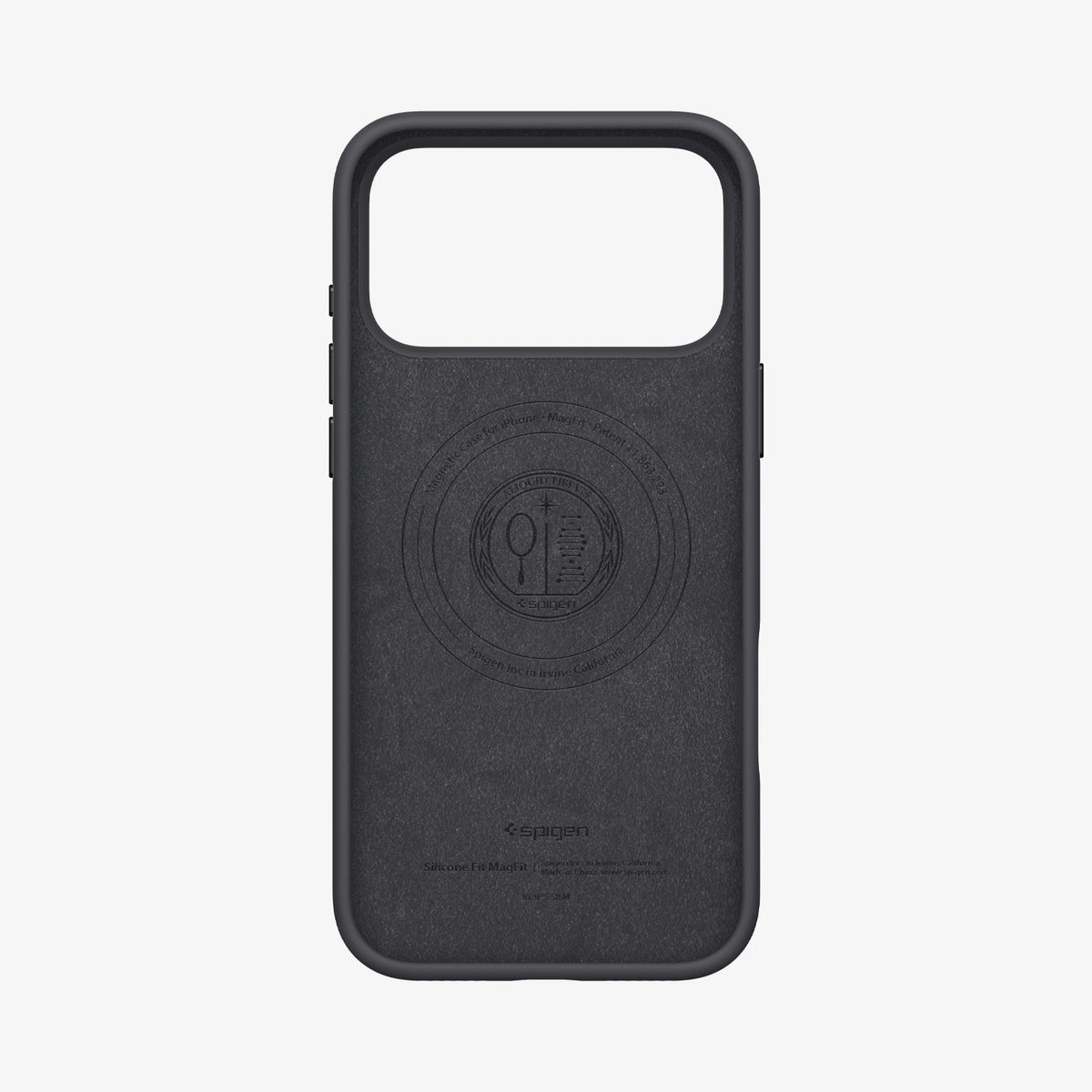 ACS09902 - iPhone 17 Pro Max Silicone Fit (MagFit) Case in black showing the inside of case
