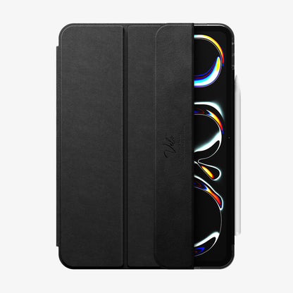 ACS09440 - iPad Pro 11-inch (2024) Case Liquid Air Folio in Black showing the partial front and partial front of the device