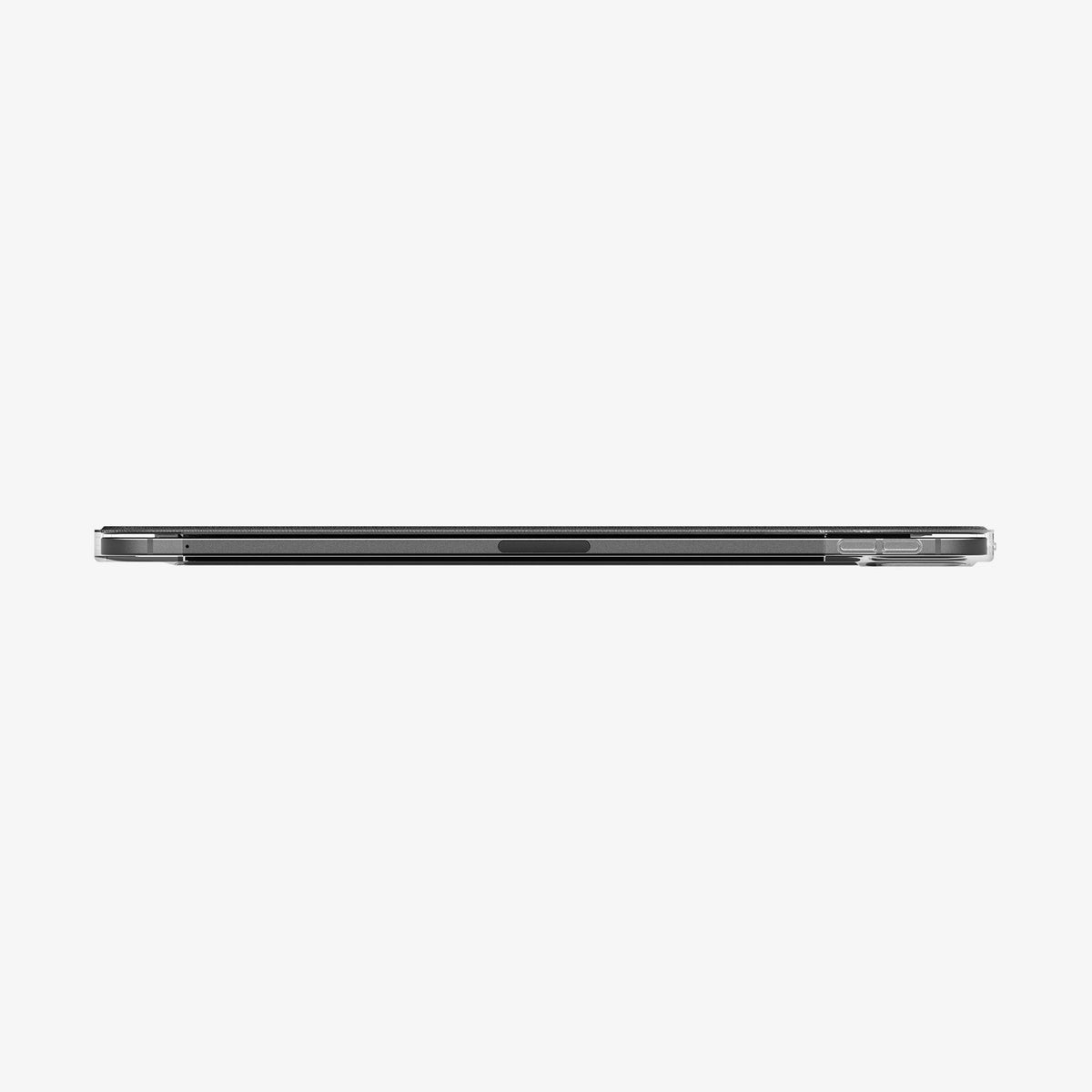 ACS09440 - iPad Pro 11-inch (2024) Case Liquid Air Folio in Black showing the side with volume buttons