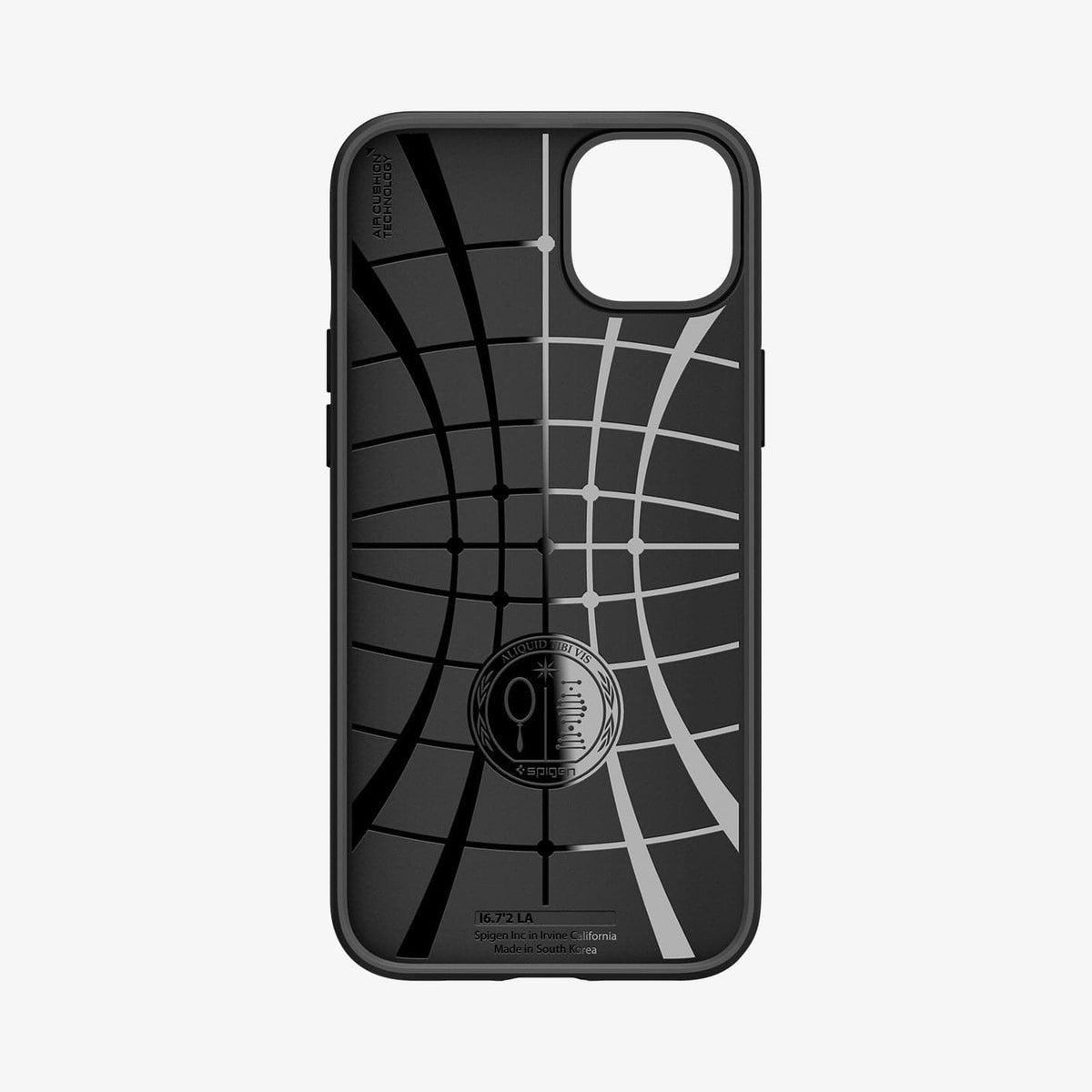 ACS05037 - iPhone 14 Case Liquid Air in matte black showing the inside of case