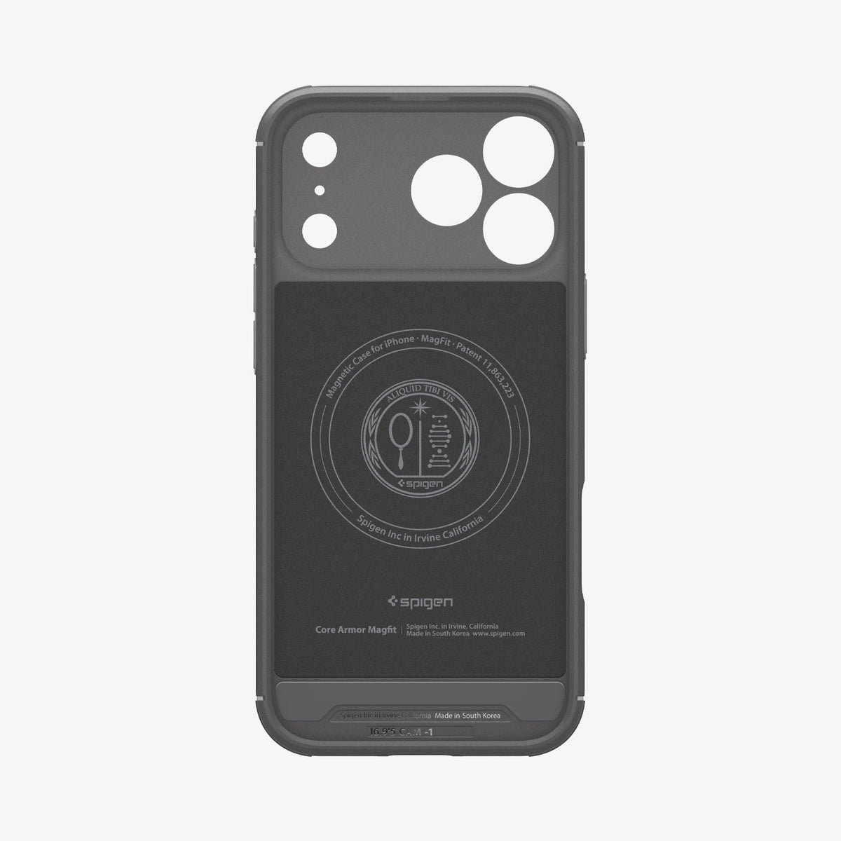 ACS09682 - iPhone 17 Pro Core Armor (MagFit) in Marble Gray showing inner case