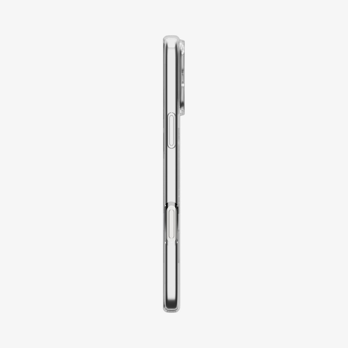 ACS09630 - iPhone 17 Pro Crystal Flex (MagFit) in Clear White showing the side
