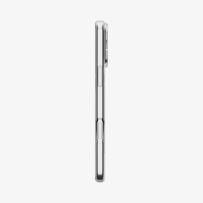 ACS09630 - iPhone 17 Pro Crystal Flex (MagFit) in Clear White showing the side