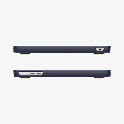 ACS11266 - MacBook Air 15-inch Nano Pop Blueberry Navy showing side views with open cutouts for ports and ventilation