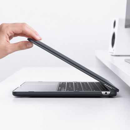 ACS11269 - MacBook Air 13-inch Nano Pop Black Sesame showing the laptop case opening with precise side cutouts for easy port access